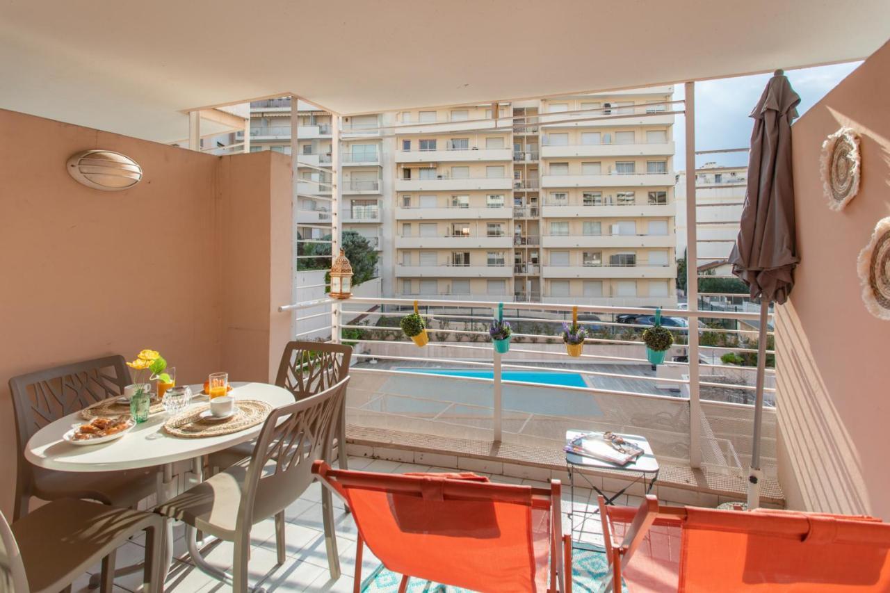 C1 Clemenceau Pool Balcony Bath Ac 2Mins Walk To Sand Beach Cannes Exterior photo
